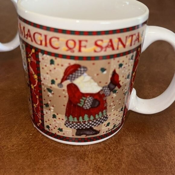 Set Of 3 Magic Of Santa Ceramic Mugs By Sakura Debbie Mumm 1997 - Picture 6 of 12